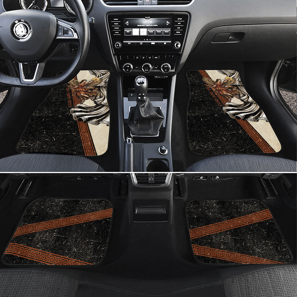 Nike Goddess Car Mats Winged Goddess Lyre Instrument And Greek Key