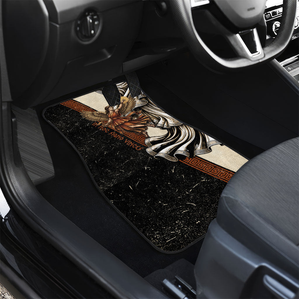 Nike Goddess Car Mats Winged Goddess Lyre Instrument And Greek Key