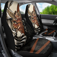 Nike Goddess Car Seat Cover Winged Goddess Lyre Instrument And Greek Key