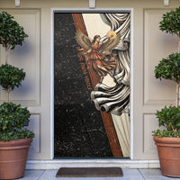 Nike Goddess Door Cover Winged Goddess Lyre Instrument And Greek Key