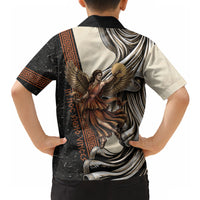 Nike Goddess Hawaiian Shirt Winged Goddess Lyre Instrument And Greek Key