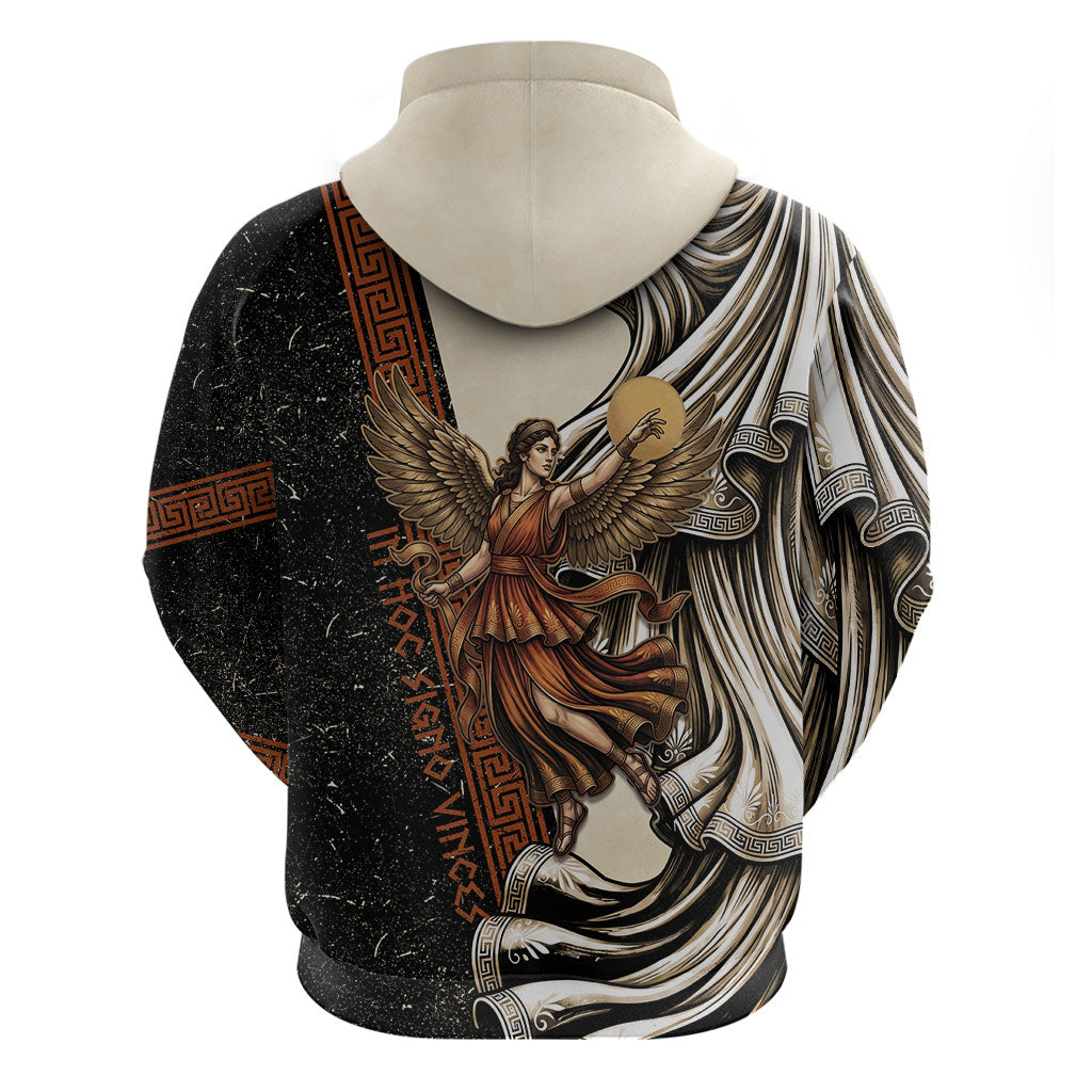 Nike Goddess Hoodie Winged Goddess Lyre Instrument And Greek Key