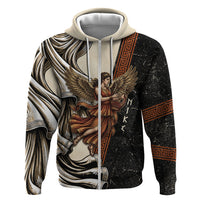 Nike Goddess Hoodie Winged Goddess Lyre Instrument And Greek Key
