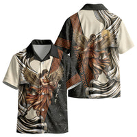 Nike Goddess Kid Hawaiian Shirt Winged Goddess Lyre Instrument And Greek Key