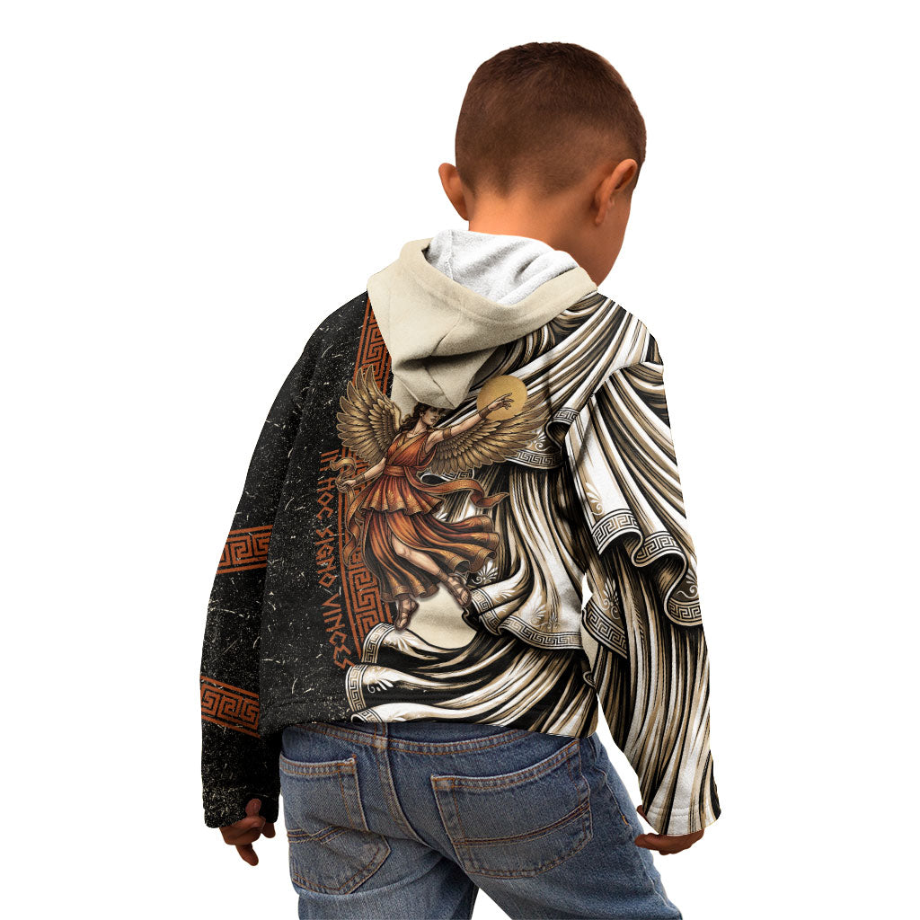 Nike Goddess Kid Hoodie Winged Goddess Lyre Instrument And Greek Key
