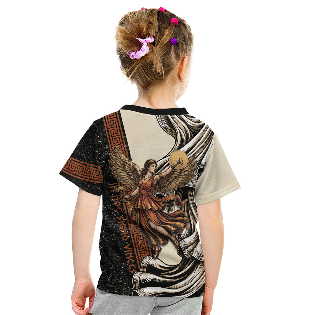 Nike Goddess Kid T Shirt Winged Goddess Lyre Instrument And Greek Key