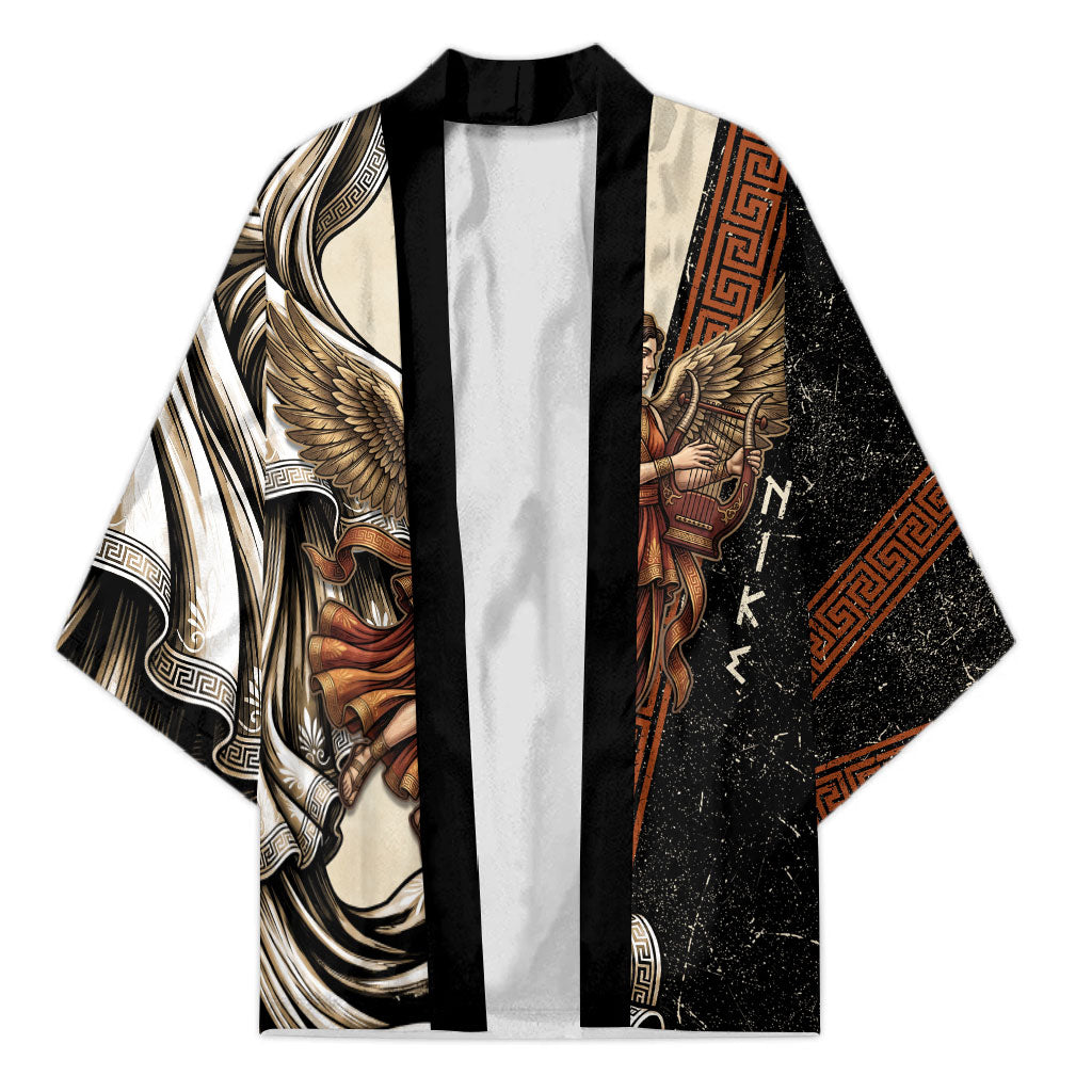 Nike Goddess Kimono Winged Goddess Lyre Instrument And Greek Key