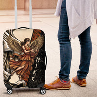 Nike Goddess Luggage Cover Winged Goddess Lyre Instrument And Greek Key