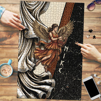 Nike Goddess Puzzle Winged Goddess Lyre Instrument And Greek Key