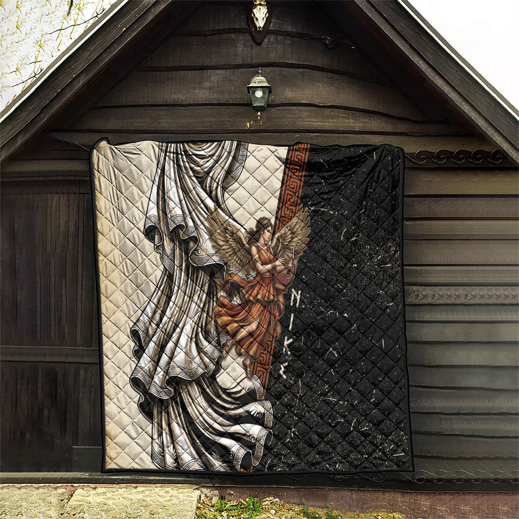 Nike Goddess Quilt Winged Goddess Lyre Instrument And Greek Key