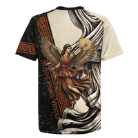Nike Goddess Rugby Jersey Winged Goddess Lyre Instrument And Greek Key