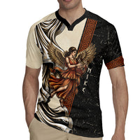 Nike Goddess Rugby Jersey Winged Goddess Lyre Instrument And Greek Key