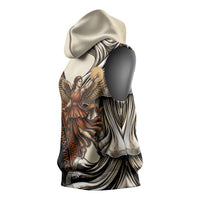 Nike Goddess Sleeveless Hoodie Winged Goddess Lyre Instrument And Greek Key
