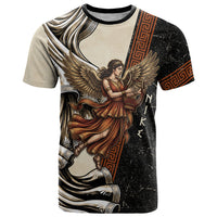 Nike Goddess T Shirt Winged Goddess Lyre Instrument And Greek Key