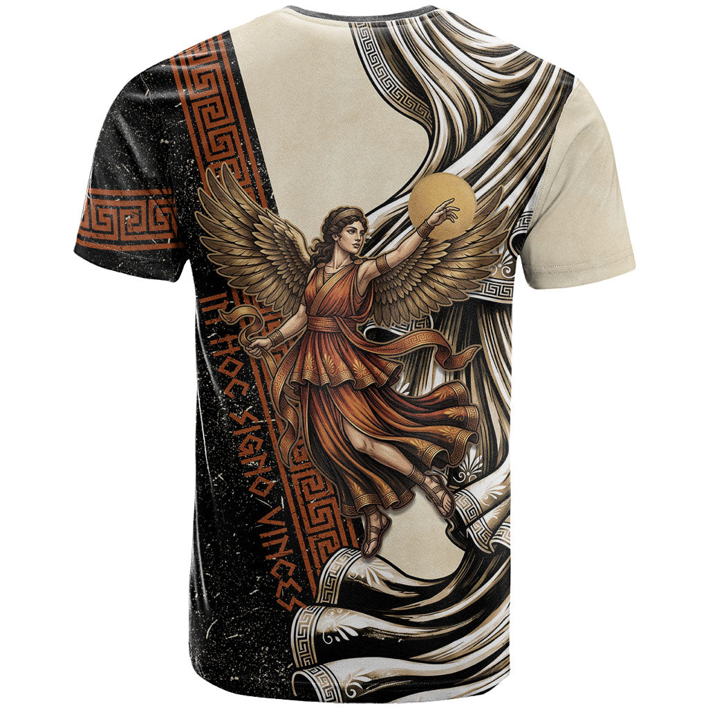 Nike Goddess T Shirt Winged Goddess Lyre Instrument And Greek Key