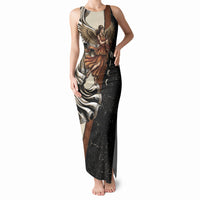 Nike Goddess Tank Maxi Dress Winged Goddess Lyre Instrument And Greek Key