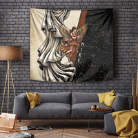 Nike Goddess Tapestry Winged Goddess Lyre Instrument And Greek Key