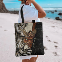 Nike Goddess Tote Bag Winged Goddess Lyre Instrument And Greek Key