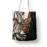Nike Goddess Tote Bag Winged Goddess Lyre Instrument And Greek Key