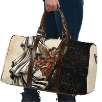 Nike Goddess Travel Bag Winged Goddess Lyre Instrument And Greek Key