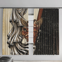Nike Goddess Window Curtain Winged Goddess Lyre Instrument And Greek Key