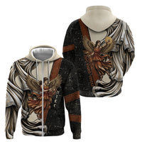 Nike Goddess Zip Hoodie Winged Goddess Lyre Instrument And Greek Key