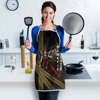 Nemesis Goddess Of Revenge Apron Winged Nemesis Scales Of Justice - Gold Greek Key