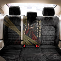 Nemesis Goddess Of Revenge Back Car Seat Cover Winged Nemesis Scales Of Justice - Gold Greek Key