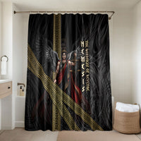 Nemesis Goddess Of Revenge Bathroom Set Winged Nemesis Scales Of Justice - Gold Greek Key