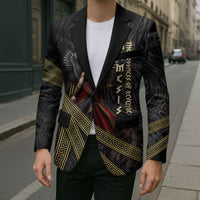 Nemesis Goddess Of Revenge Blazer Winged Nemesis Scales Of Justice - Gold Greek Key