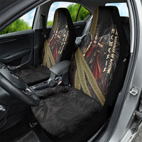 Nemesis Goddess Of Revenge Car Seat Cover Winged Nemesis Scales Of Justice - Gold Greek Key