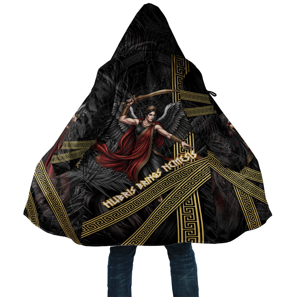 Nemesis Goddess Of Revenge Cloak Winged Nemesis Scales Of Justice - Gold Greek Key