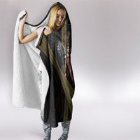 Nemesis Goddess Of Revenge Hooded Blanket Winged Nemesis Scales Of Justice - Gold Greek Key