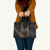 Nemesis Goddess Of Revenge Leather Bag Winged Nemesis Scales Of Justice - Gold Greek Key