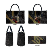 Nemesis Goddess Of Revenge Leather Bag Winged Nemesis Scales Of Justice - Gold Greek Key