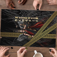 Nemesis Goddess Of Revenge Puzzle Winged Nemesis Scales Of Justice - Gold Greek Key