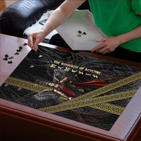 Nemesis Goddess Of Revenge Puzzle Winged Nemesis Scales Of Justice - Gold Greek Key