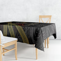 Nemesis Goddess Of Revenge Tablecloth Winged Nemesis Scales Of Justice - Gold Greek Key