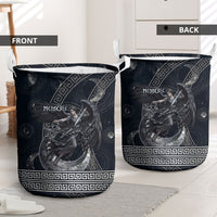 Nemesis Goddess Laundry Basket Winged Nemesis Crescent Moon Sword Greek Key