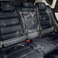 Nemesis Goddess Back Car Seat Cover Winged Nemesis Crescent Moon Sword Greek Key