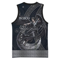 Nemesis Goddess Basketball Jersey Winged Nemesis Crescent Moon Sword Greek Key