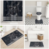 Nemesis Goddess Bathroom Set Winged Nemesis Crescent Moon Sword Greek Key