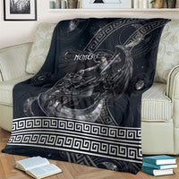 Nemesis Goddess Blanket Winged Nemesis Crescent Moon Sword Greek Key
