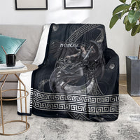 Nemesis Goddess Blanket Winged Nemesis Crescent Moon Sword Greek Key