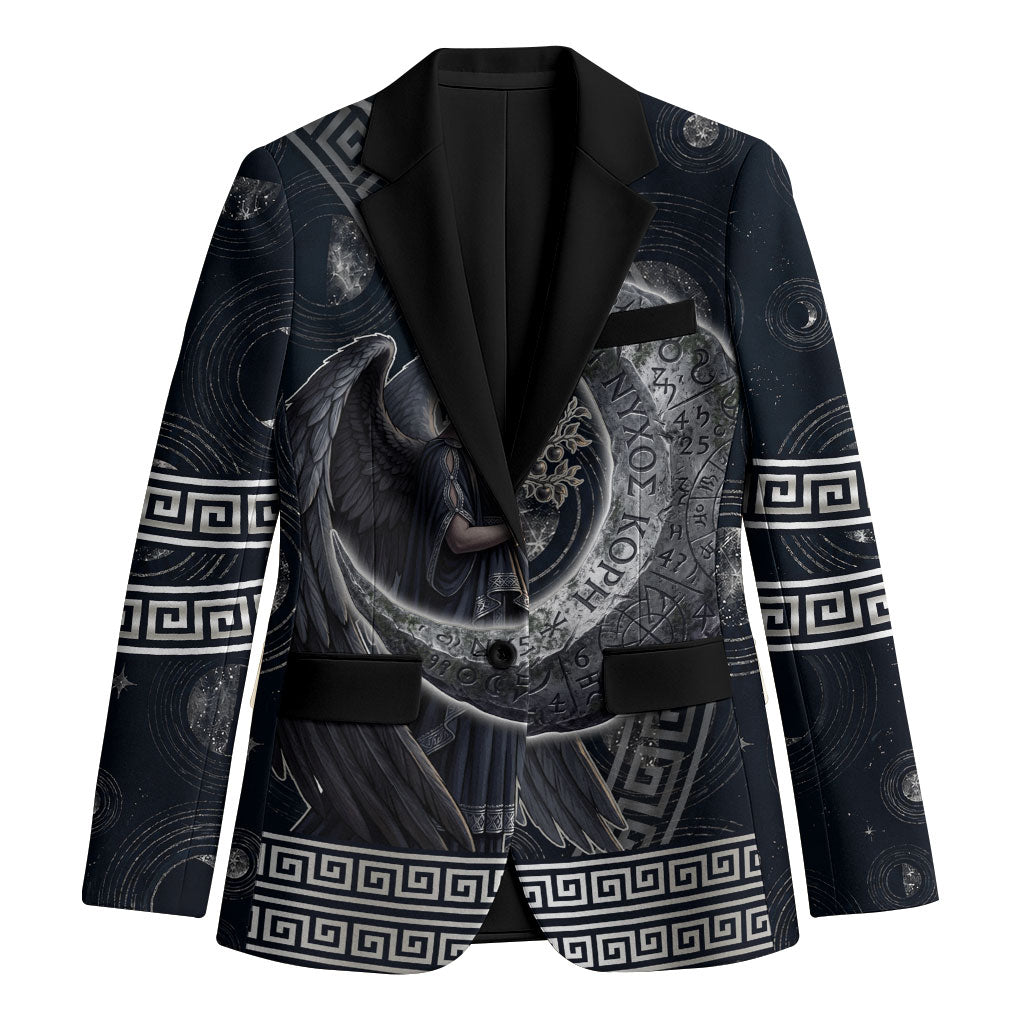 Nemesis Goddess Blazer Winged Nemesis Crescent Moon Sword Greek Key