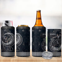 Nemesis Goddess 4 in 1 Can Cooler Tumbler Winged Nemesis Crescent Moon Sword Greek Key