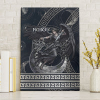 Nemesis Goddess Canvas Wall Art Winged Nemesis Crescent Moon Sword Greek Key