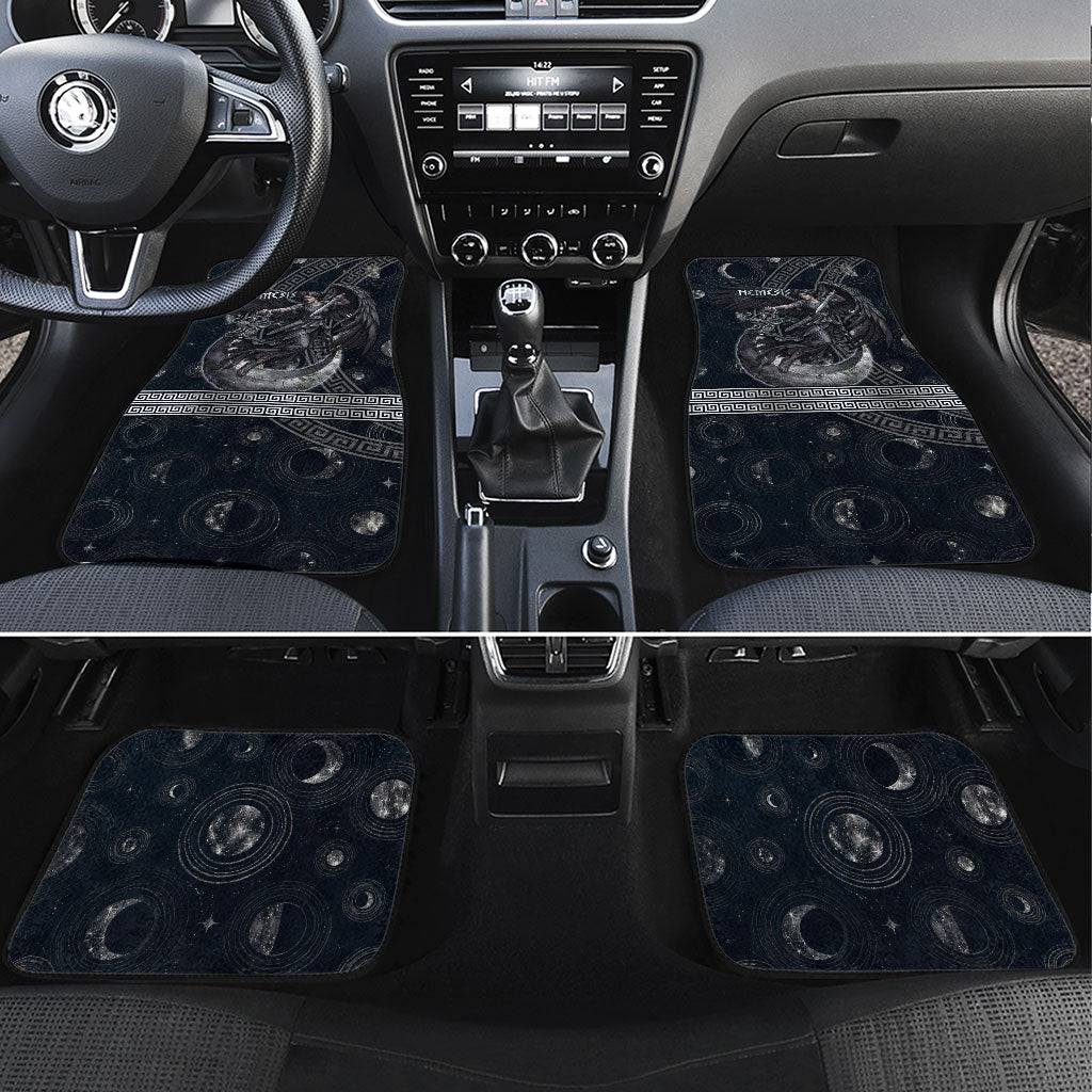 Nemesis Goddess Car Mats Winged Nemesis Crescent Moon Sword Greek Key