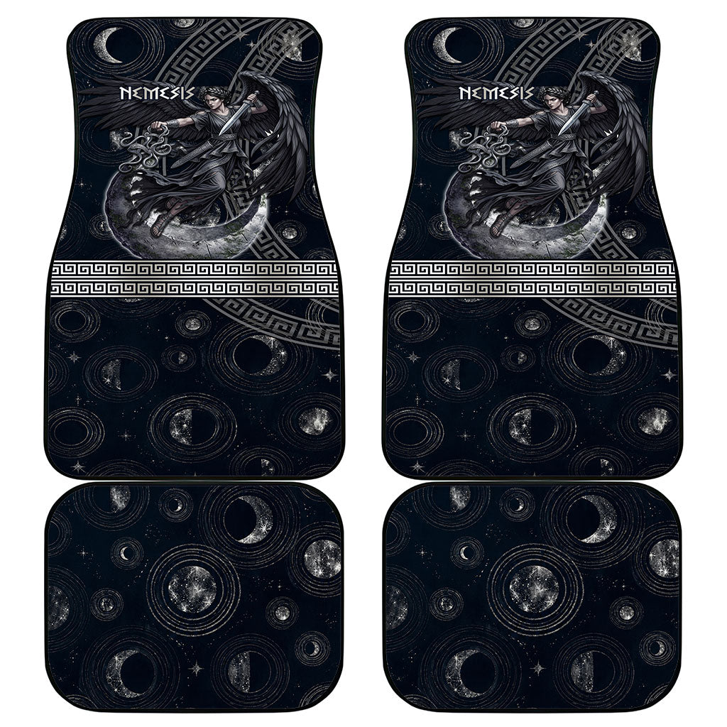 Nemesis Goddess Car Mats Winged Nemesis Crescent Moon Sword Greek Key