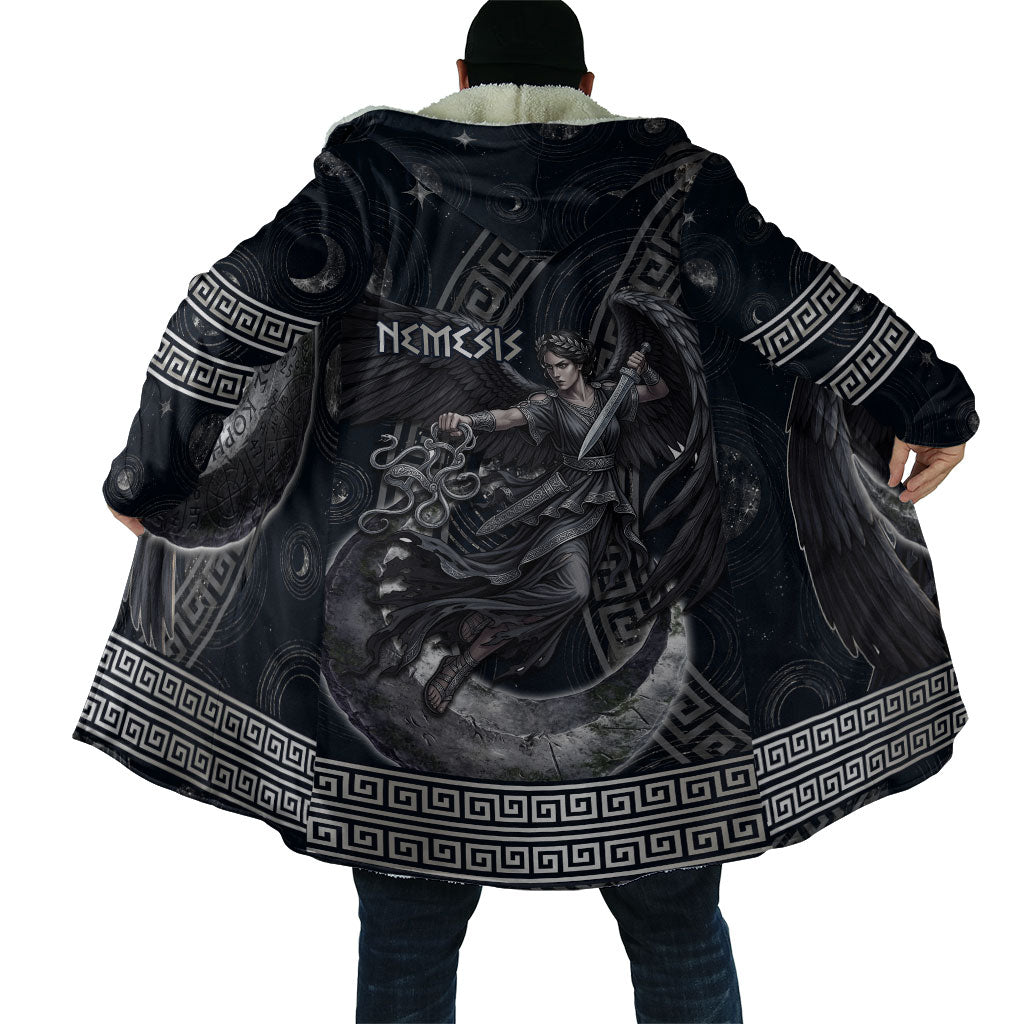 Nemesis Goddess Cloak Winged Nemesis Crescent Moon Sword Greek Key